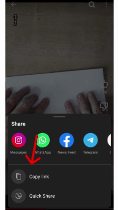 Click on Copy Link